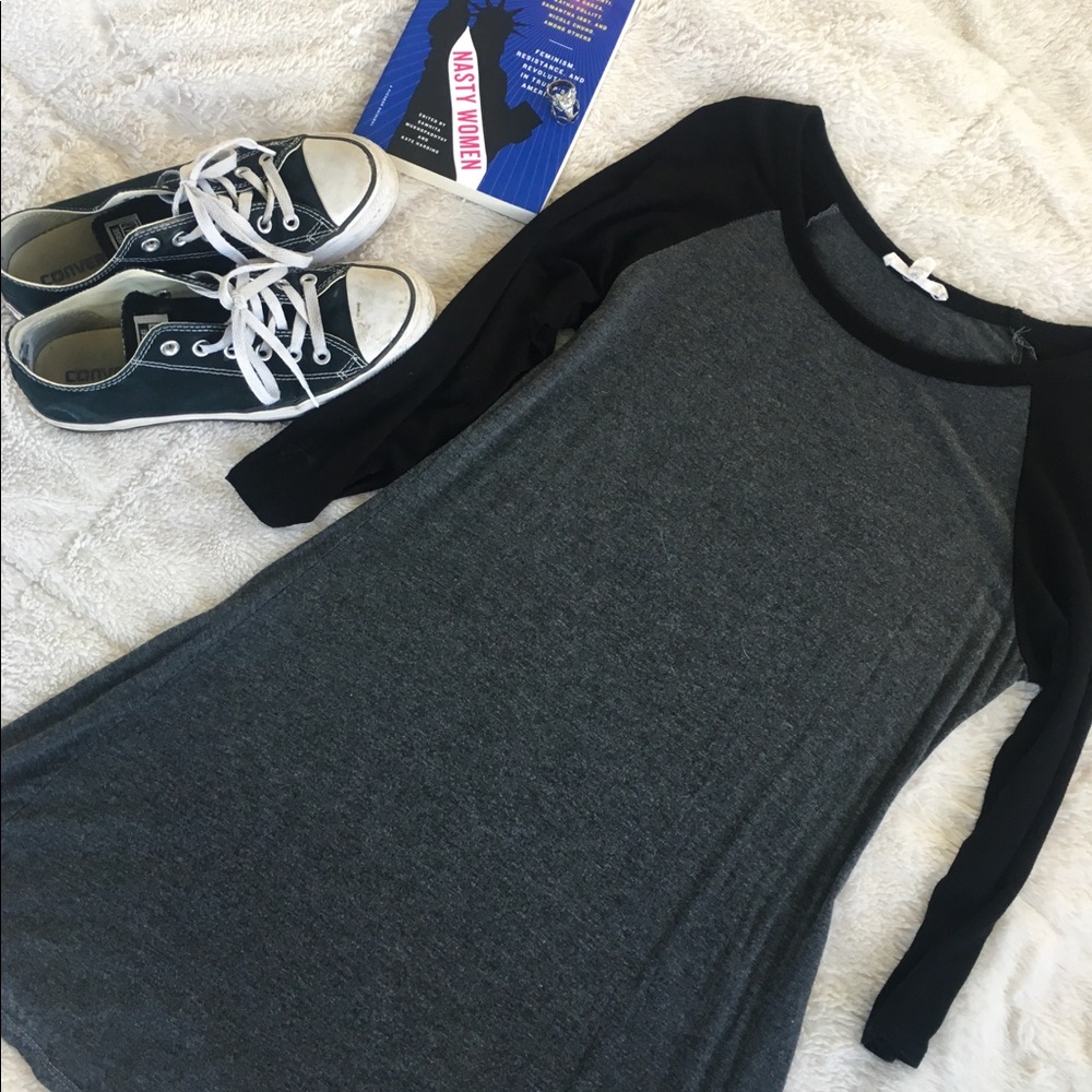 Baseball T-shirt Dress - Heather Grey Never Worn